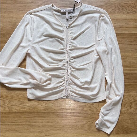 NWT BCBG Generation Elegant blush Pink Ruched Top Size Medium - Picture 1 of 5